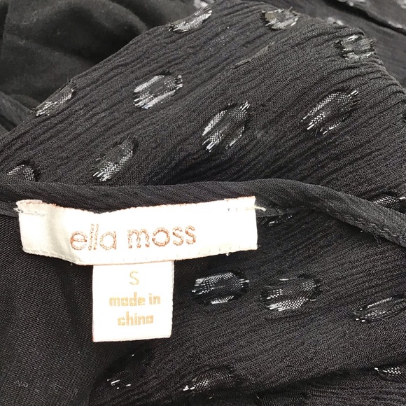 ELLA MOSS black silk swing dress S (J2) - Picture 8 of 8